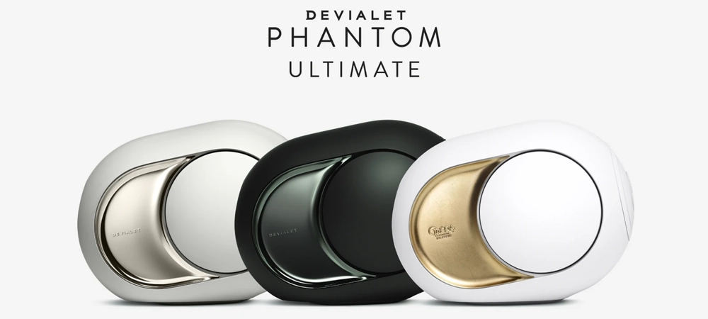 Devialet Phantom Ultimate 108 dB hangszóró – előlnézet, ikonikus gömbdizájn