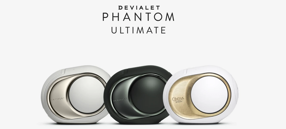 Devialet Phantom Ultimate 98 dB high-end audio eszköz modern nappaliban